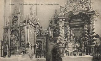 Lőcse Szent Jakab templom, Csáky-oltár / chapel interior