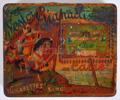 Nestor Gianaclis egyiptomi fém cigarettásdoboz /  Egyptian metal cigarette box, 12,5x15x3,5cm