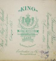 Nestor Gianaclis egyiptomi fém cigarettásdoboz / 
Egyptian metal cigarette box, 12,5x15x3,5cm