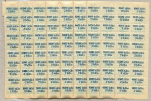 1946 8000 billió p biztosítási bélyeg teljes 100-as ív