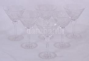 Kristály pezsgős pohár készlet, hibátlan, m:14 cm / Crystal glass set of champagne