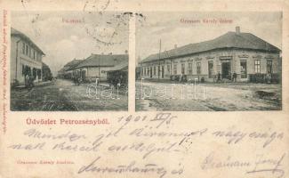 Petrozsény Main street, the shop of Károly Grausam (fa)