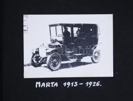 Az Autotaxi vállalat által 1913-1969 között használt gépkocsik képei albumban 24 fotómásolattal