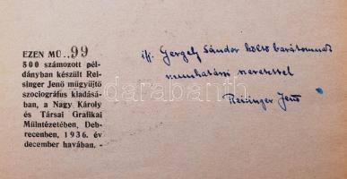 Nagy István metszetei: Falusiak. Kodolányi János előszavával. Debrecen, 1936, Reisinger Jenő műgyűjt...