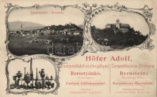 Borostyánkő, Bernstein; the advertisement of Adolf Höfer's manufacture