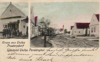 Vulkapordány, Prodersdorf; with the shop of Max Zellschau