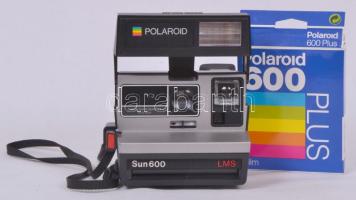 Polaroid Sun 600 LMS Land fényképezőgép, leírással, filmmel, eredeti dobozában / Polaroid Lightmixer 600 camera