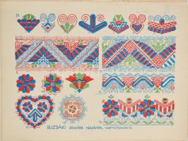 cca 1930 Magyar motivumok gyüjteménye 40 lapon. Összeáll. és kiad. Gergely János. Újpest, é.n., szerző. Kiadói papírmappában, viseltes