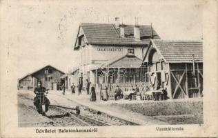 Balatonkenese vasútállomás, kézihajtány (kaszó)