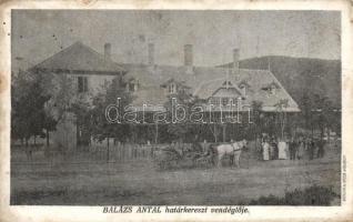 Budapest II. Hűvösvölgy, Balázs Antal határkereszt vendéglője (small tear)