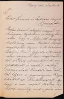 1903 Kövessy Albert (1860-1924) színész, rendező, színházigazgató, színműíró nyilatkozata saját kezű...