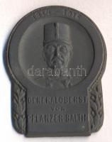 Osztrák-Magyar Monarchia 1914-1916. "Pflanzer-Baltin vezérezredes" horganyzott sapkajelvény (43x33mm), készítő: Brüder Schneider Wien., tű nélkül T:1- Austro-Hungarian Monarchy 1914-1916. "Generaloberst von Pflanzer-Baltin" zin cap badge (43x33m) maker: Brüder Schneider Wien., without pin C:AU