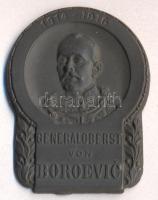 Osztrák-Magyar Monarchia 1914-1916. "Vezérezredes v. Boroevic" horgany sapkajelvény (44x33mm) tű nélkül T:1- Austro-Hungarian Monarchy 1914-1916. "Generaloberst von Boroevic" zin cap badge (44x33m) without pin C:AU