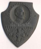 Osztrák-Magyar Monarchia 1914-1916. "Gen.Oberst.Erzh. EUGEN, Hoch- und Deutschmeister 1914-1916" horganyzott sapkajelvény (40x33mm) tű nélkül T:1- Austro-Hungarian Monarchy 1914-1916. "Gen.Oberst.Erzh. EUGEN, Hoch- und Deutschmeister 1914-1916" zin cap badge (40x33m) without pin C:AU