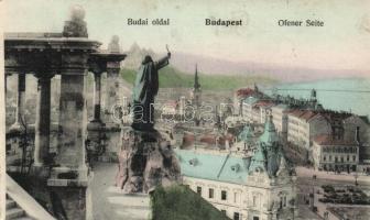 Budapest I. Szent Gellért szobra, Döbrentei tér, templom (levágott / cut)