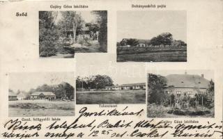 Sződ Gajáry Géza lakóháza, gazdasági felügyelő lakása, dohányszárító pajta, tehenészet