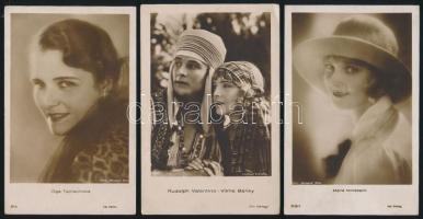 4 db régi, külföldi színészlap / 4 actor and actress postcards