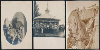 15 db régi, katonai fotólap