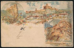 1898 Trencsén castle litho (b)