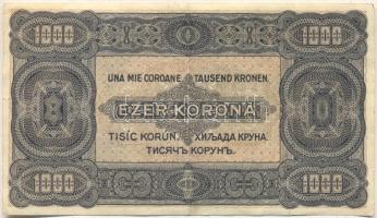 1923. 1000K T.W. nyomdahely jelöléssel és "8 FILLÉR - NYOLC FILLÉR" felülnyomással T:III