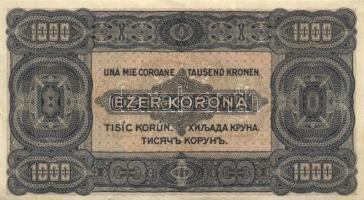 1923. 1000K T.W. nyomdahely jelöléssel és "8 FILLÉR - NYOLC FILLÉR" felülnyomással T:III