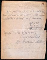 1924 Szirmai Albert (1880-1967) zeneszerző Bárd Ferenc és Fiának címzett levele honorárium ügyében