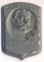 Osztrák-Magyar Monarchia 1914-1916. Hindenburg "K.u.K. 69. Gyalogezred" horgany sapkajelvény (39x26mm) tű nélkül T:2 Austro-Hungarian Monarchy 1914-1916. Hindenburg "K.u.K. INF.RGT. No69. - Weltkrieg" zin cap badge (39x26) without pin C:XF