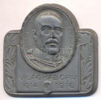 Osztrák-Magyar Monarchia 1914-1916. "Hadffy Generális Világháboru 1914-1916" horgany sapkajelvény (37x38mm) tű nélkül T:2 Austro-Hungarian Monarchy 1914-1916. "General Hadffy Vilaghaboru 1914-1916" zin cap badge (37x38) without pin C:XF