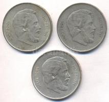 1947. 5Ft Ag "Kossuth" (3x) T:vegyes