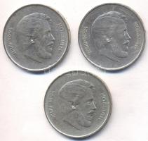 1947. 5Ft Ag "Kossuth" (3x) T:vegyes