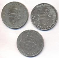 1947. 5Ft Ag "Kossuth" (3x) T:vegyes