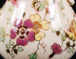 Zsolnay pillangó mintás mokkás 12 személyes készlet, kézzel festett, hibátlan, jelzett / Zsolnay cof...