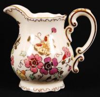 Zsolnay pillangó mintás mokkás 12 személyes készlet, kézzel festett, hibátlan, jelzett / Zsolnay cof...