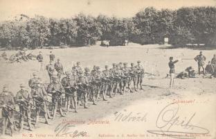 Hungarian infantry, shooting practice (gluemark) (small tear)