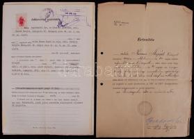 Vitéz Nemes Árpád építész, miniszeri tanácsos, főmérnök iratai 14 db