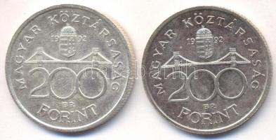 1992. 200Ft Ag "MNB" (2x) T:2