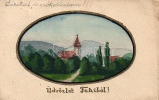 Tahi, kézzel készített képeslap