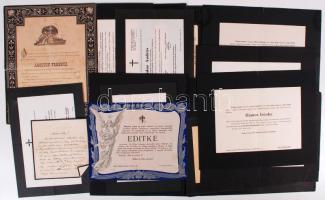 cca 1900-1950 23 db gyászjelentés katonákról, közéleti személyiségekről