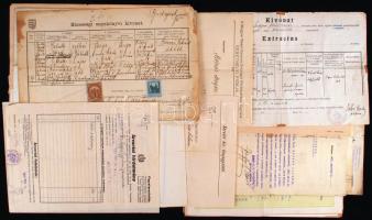 cca 1900-1950 38 db vegyes, régi irat