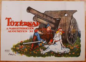 1968 Tüzérnap a Margit szigeten plakát 100x70 cm