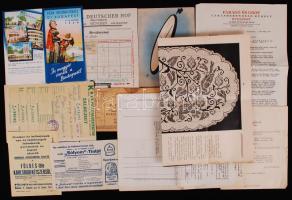 cca 1920-1945 12 reklám nyomtatvány vegyes témában