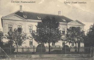 Pusztacsalád Ujhelyi József kastélya (ragasztónyom / gluemark) (fa)