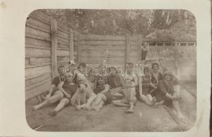 Dunaalmás strand, csoportkép photo