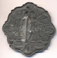 Osztrák-Magyar Monarchia 1918. "Magyar Királyi 6. Honvéd Gyalogezred" horgany sapkajelvény...