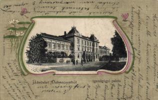 Debrecen Igazságügyi Palota, Art Nouveau litho (b - a két réteg elvált)