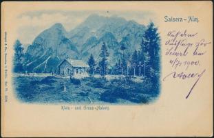 Seiser Alm with tourist house (small tear)