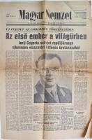 1961 Magyar Nemzet száma a címlapon Gagarin földetérésének hírével