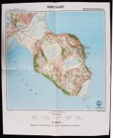 1928 Magyar Fürdőtérképek 6.: Tihanyi félsziget. M. Kir. Állami Térképészet, 42x34cm