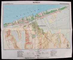 1928 Magyar Fürdőtérképek 2.: Balatonlelle. M. Kir. Állami Térképészet, 38x47cm