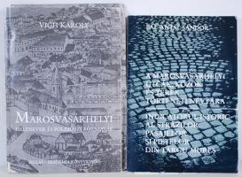2 db könyv, Pál-Antal Sándor: A marosvásárhelyi utcák, közök és terek történeti névtára. Vigh Károly: Marosvásárhelyi helynevek és földrajzi közszavak.